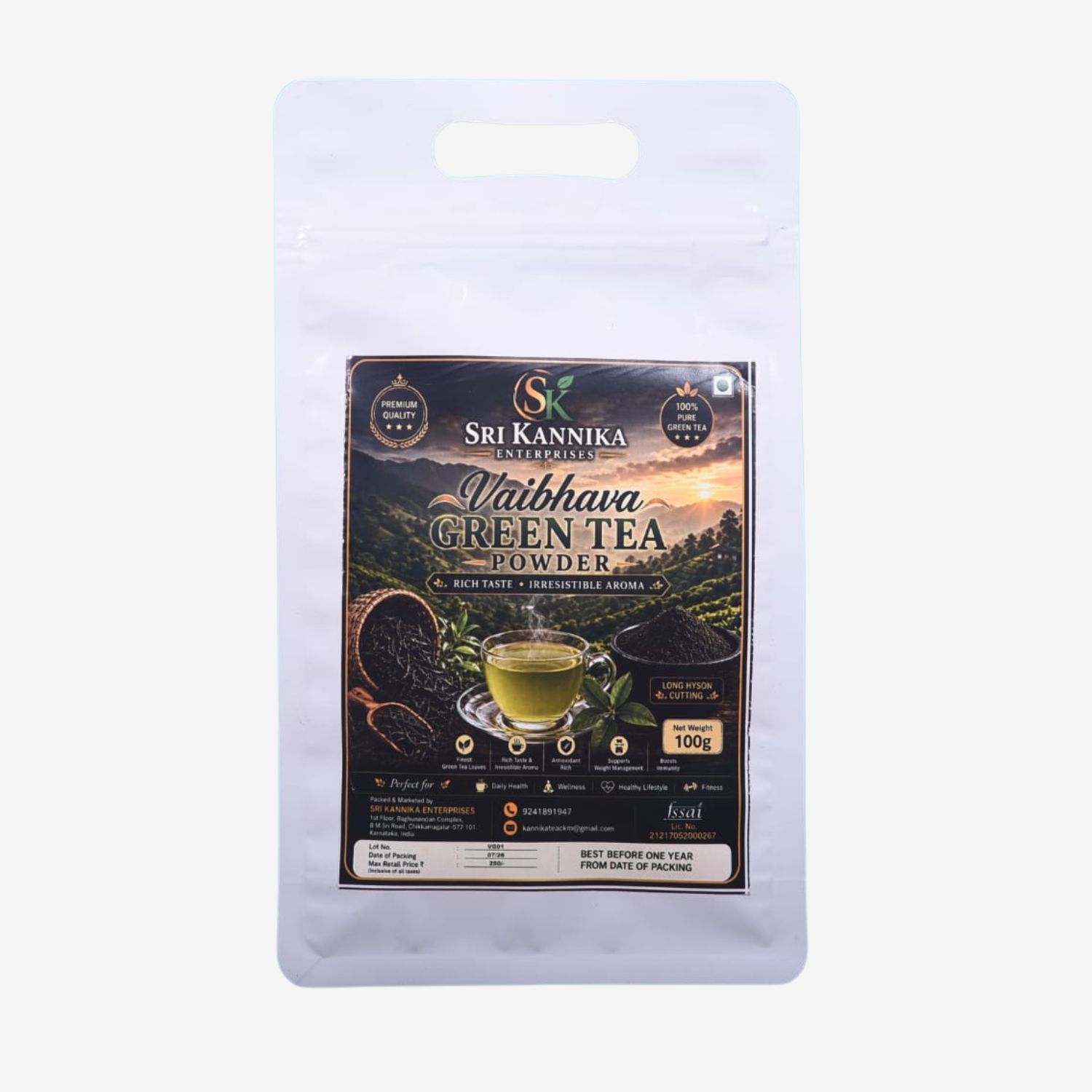 Vaibhava Pure Green Tea Powder Vaibhava Pure Green Tea Powder - Image 1